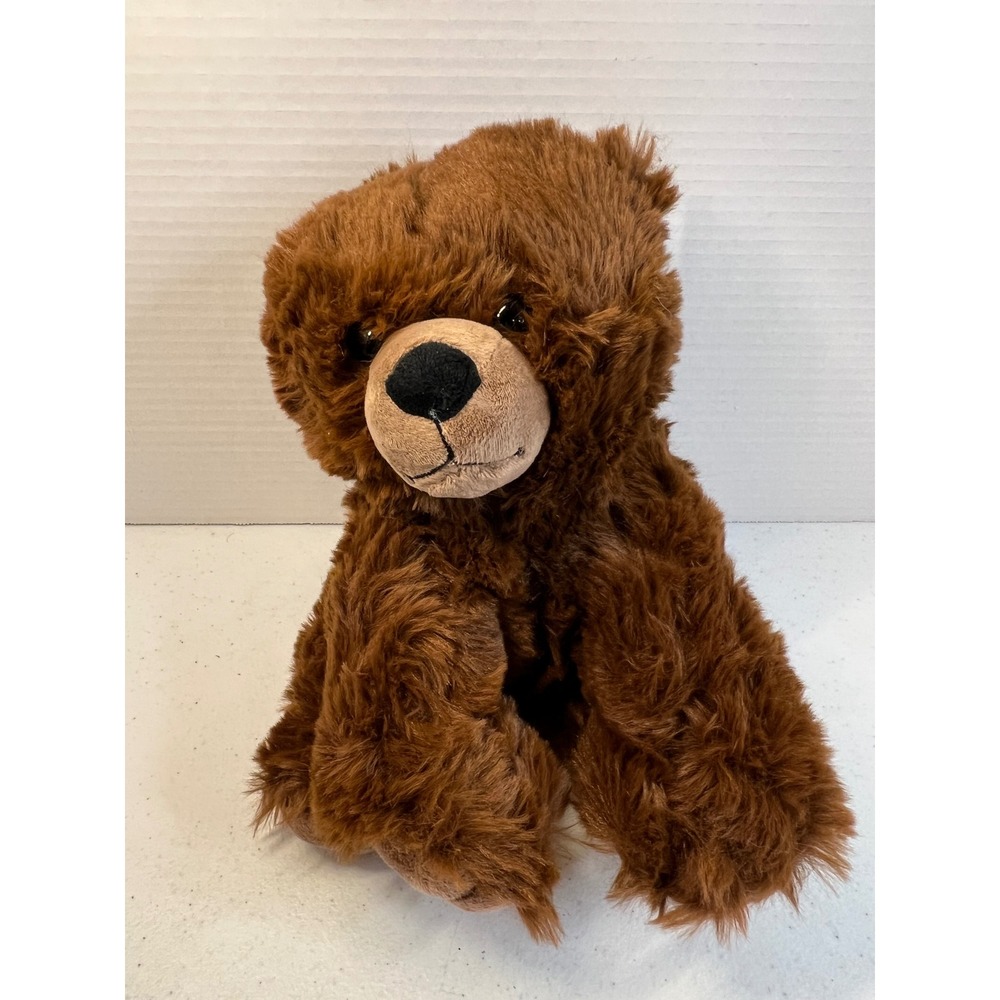 Applause Jazwares Brown Teddy Bear Plush Shaggy Soft Toy GS8011 New